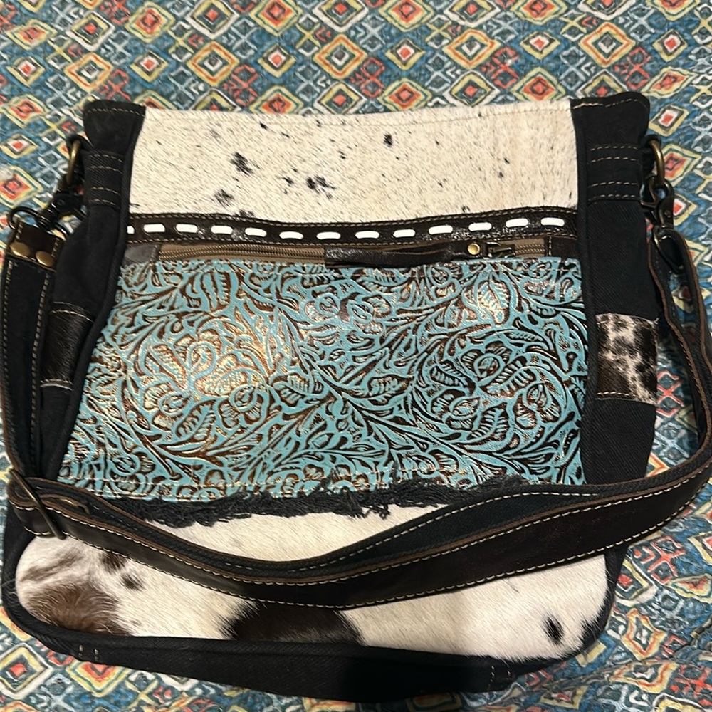 Myra hair on hide crossbody large bag